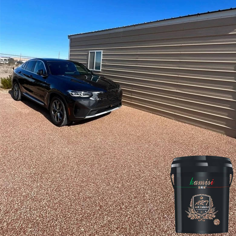 Washed Stone Floor Durable Colored Resin Stone Bond Resin Bond Stone Resin Outdoor Waterproof and Sun-resistant Flooring