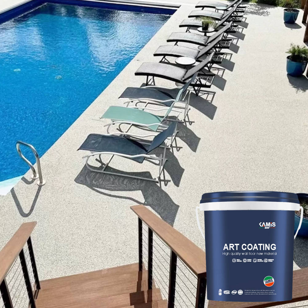 Natural Resin Washed Stone Colored Sand Outdoor Flooring Wall Pool Waterproof Sun Resistant