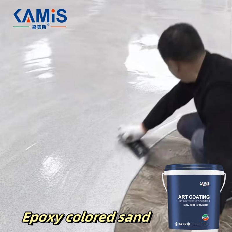 Epoxy Colored Sand Floor Paint, Self-le